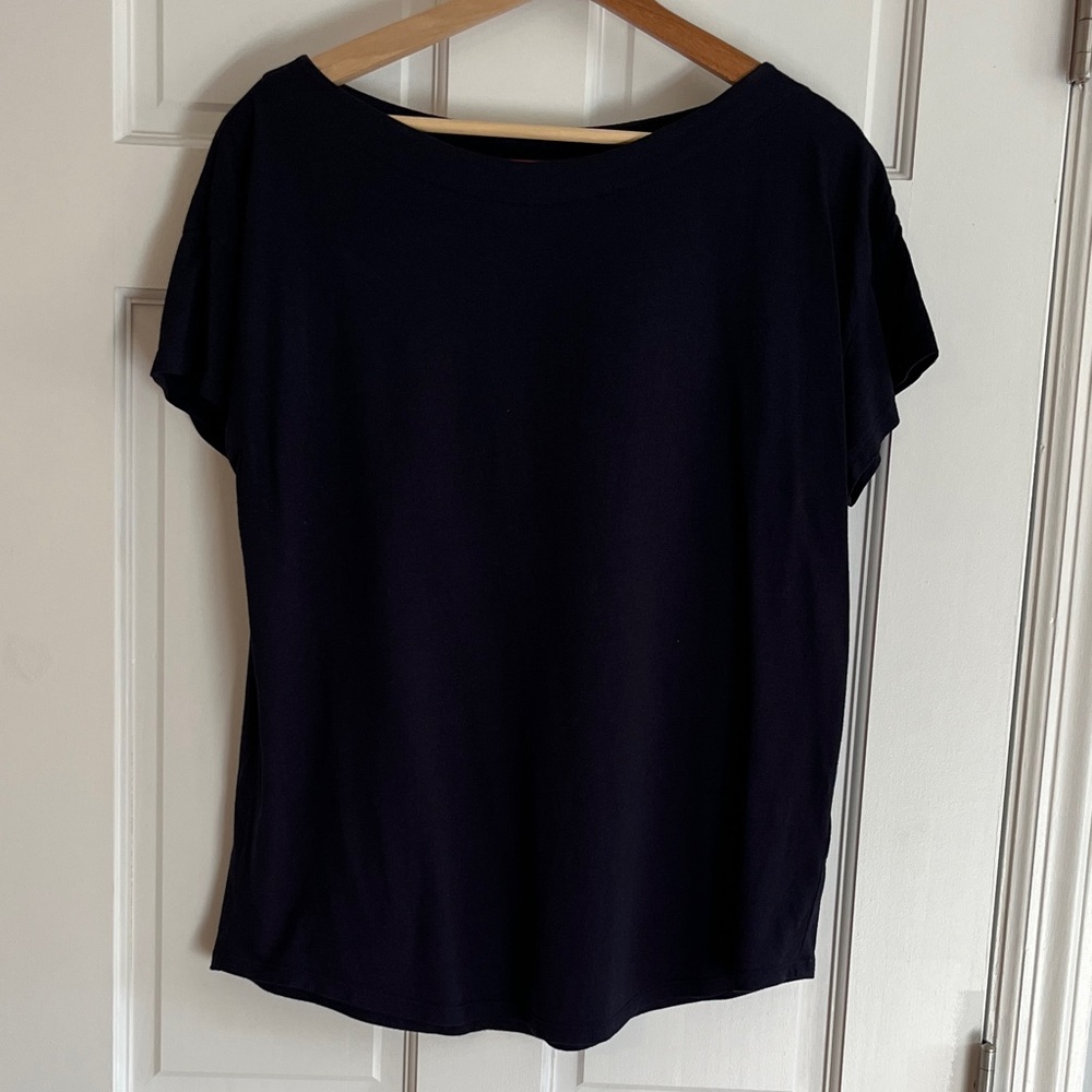Boden Elegant Blue Short Sleeve Top